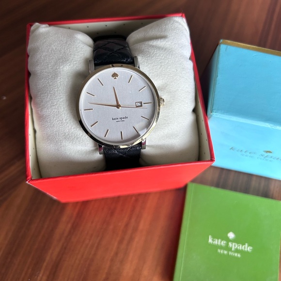 Kate Spade Quilted Leather Strap Metro Women's Watch - Picture 2 of 6